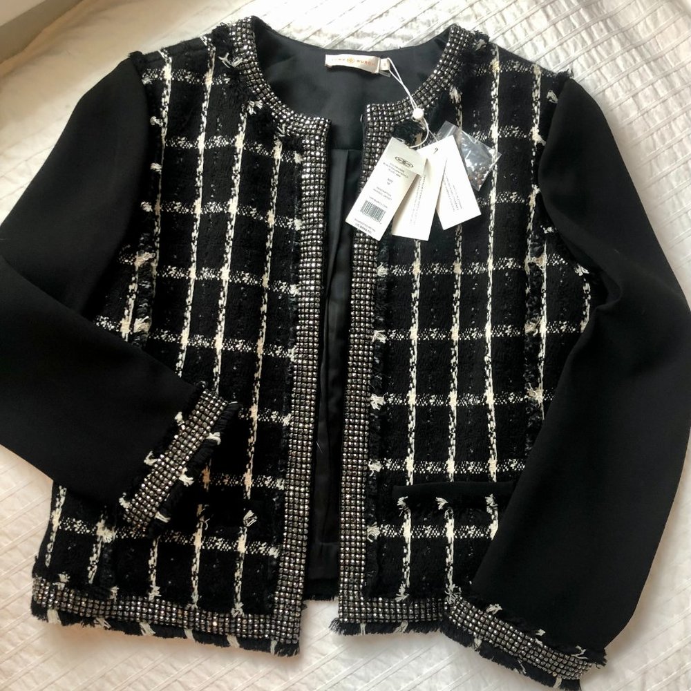 NWT  Tory Burch Marisol Tweed Jacket - Size 12